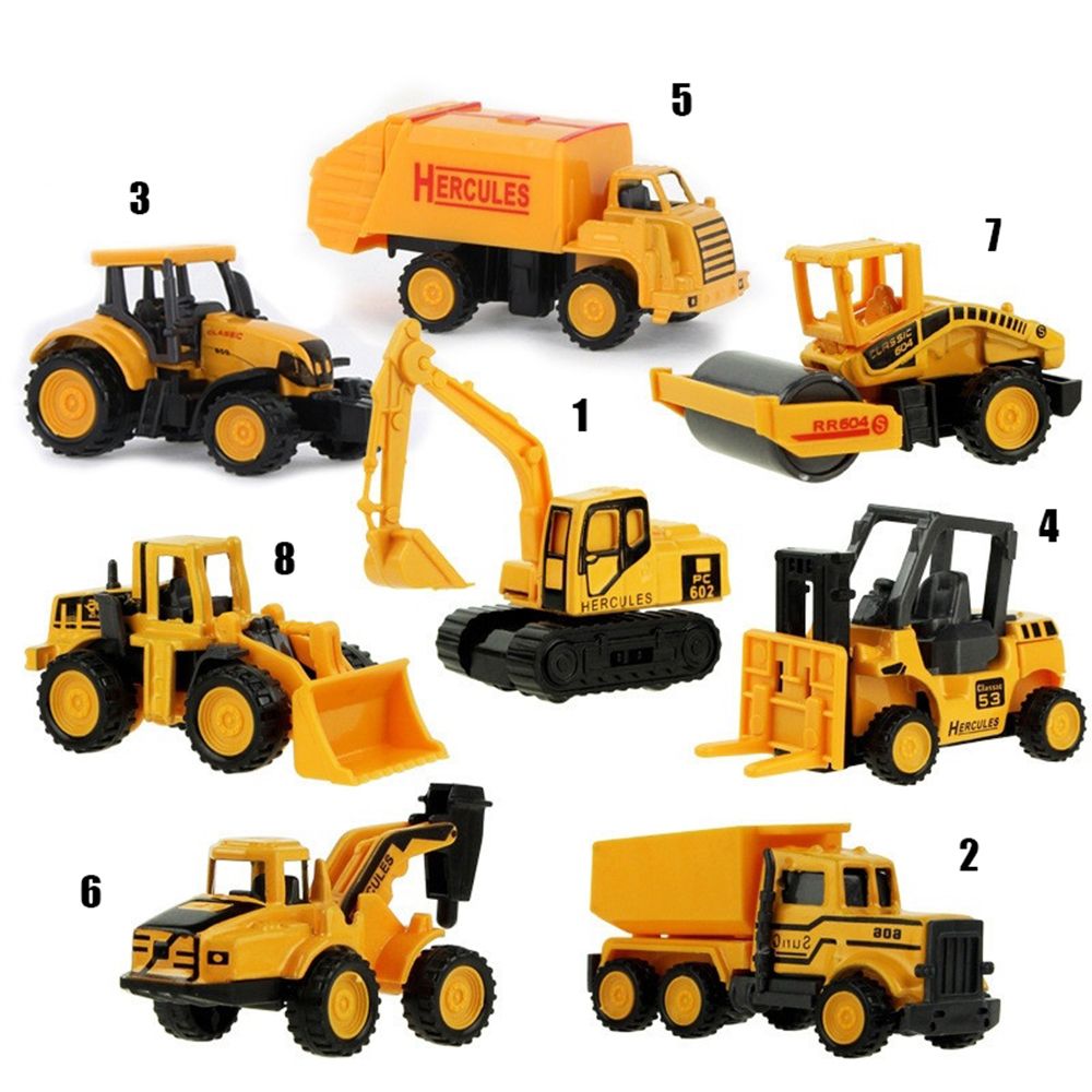 8 Types Mini Construction Engi - مراجعة Kids Toys Jcb وسعره