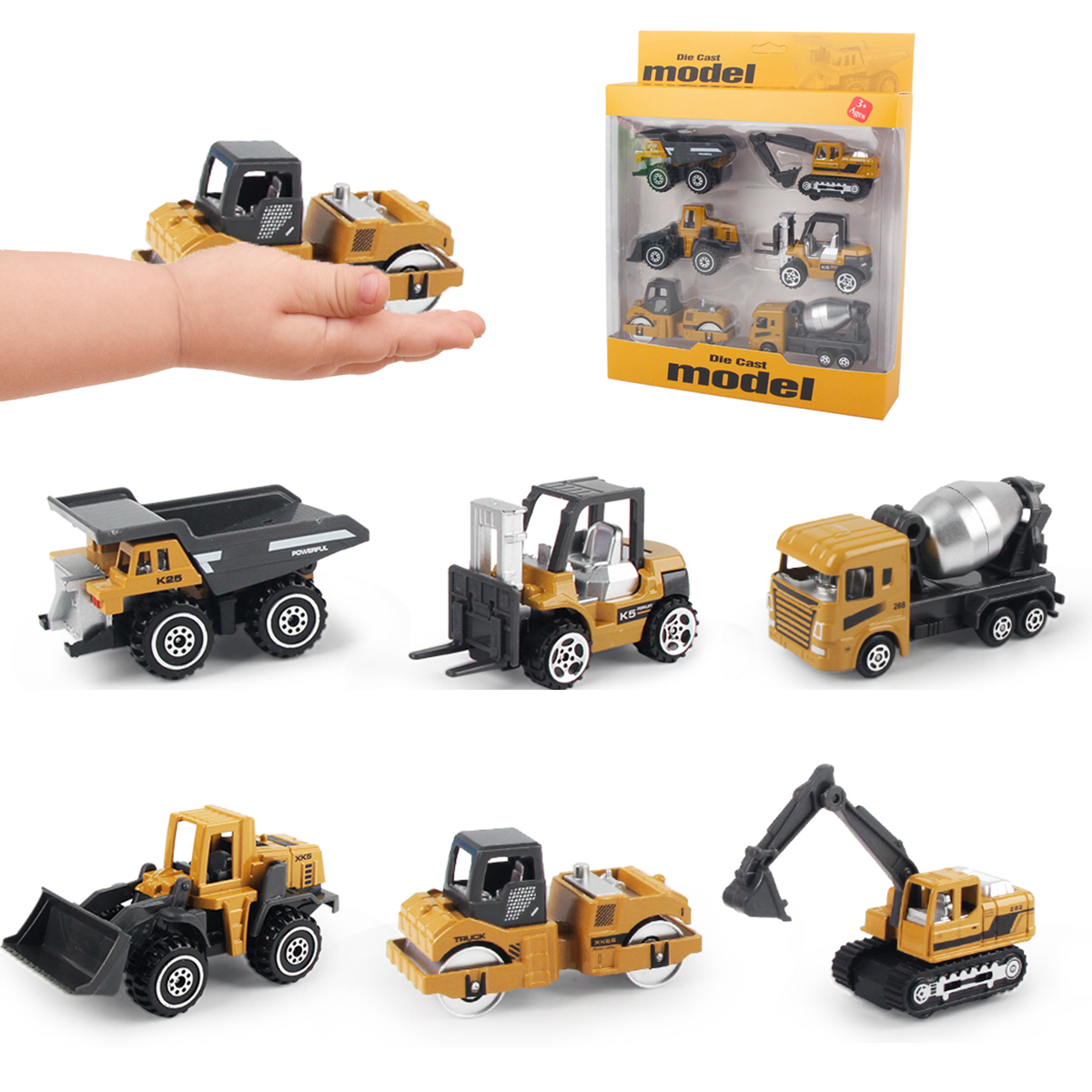 6pcs/set Alloy Engineering Tru - مراجعة Kids Toys Jcb وسعره