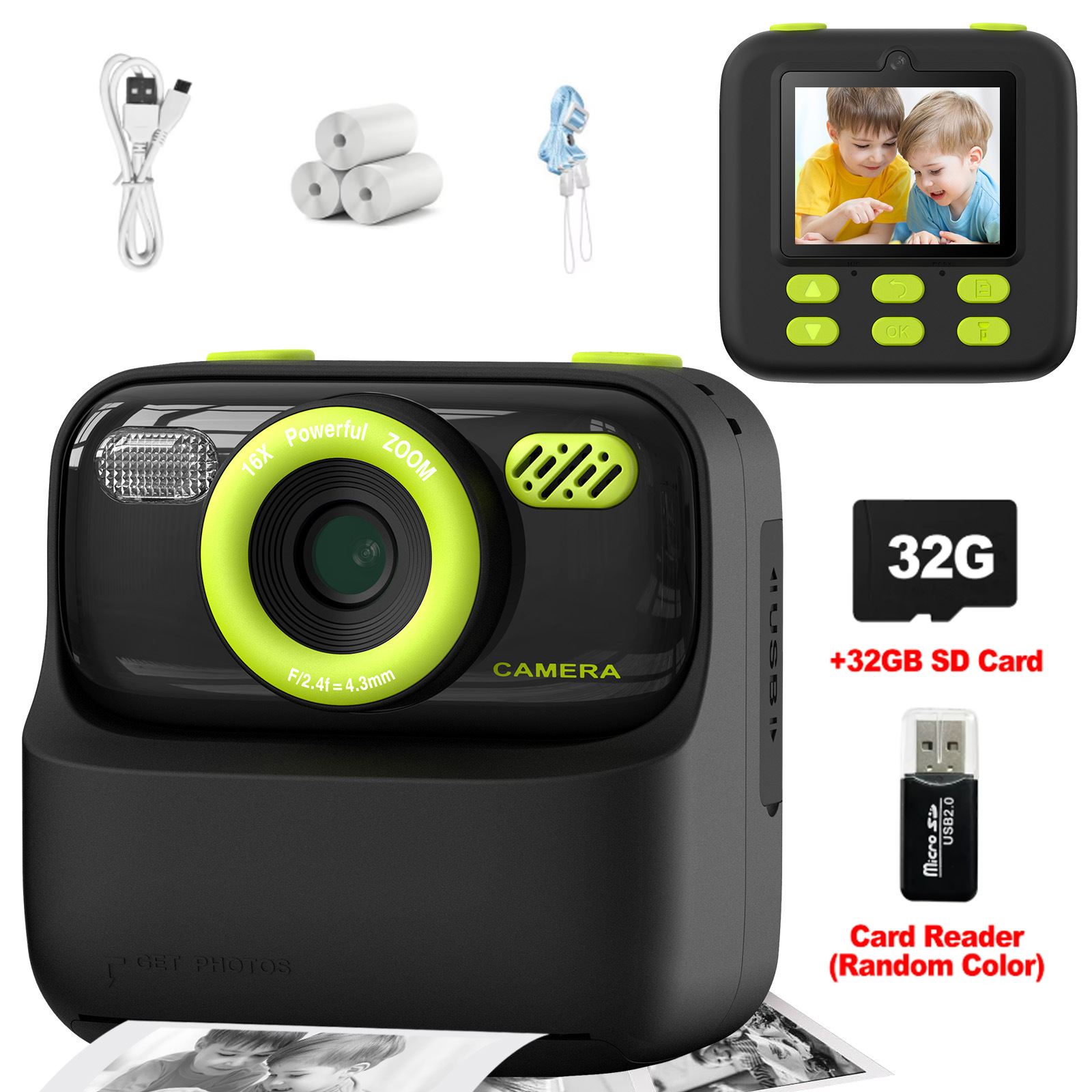Kids Instant Print Camera 32GB - مراجعة Kids Toys Youtube وسعره