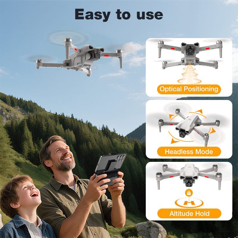 NEW Hot L017 Pro Drone Brushle - مراجعة Kids Toys Helicopter وسعره