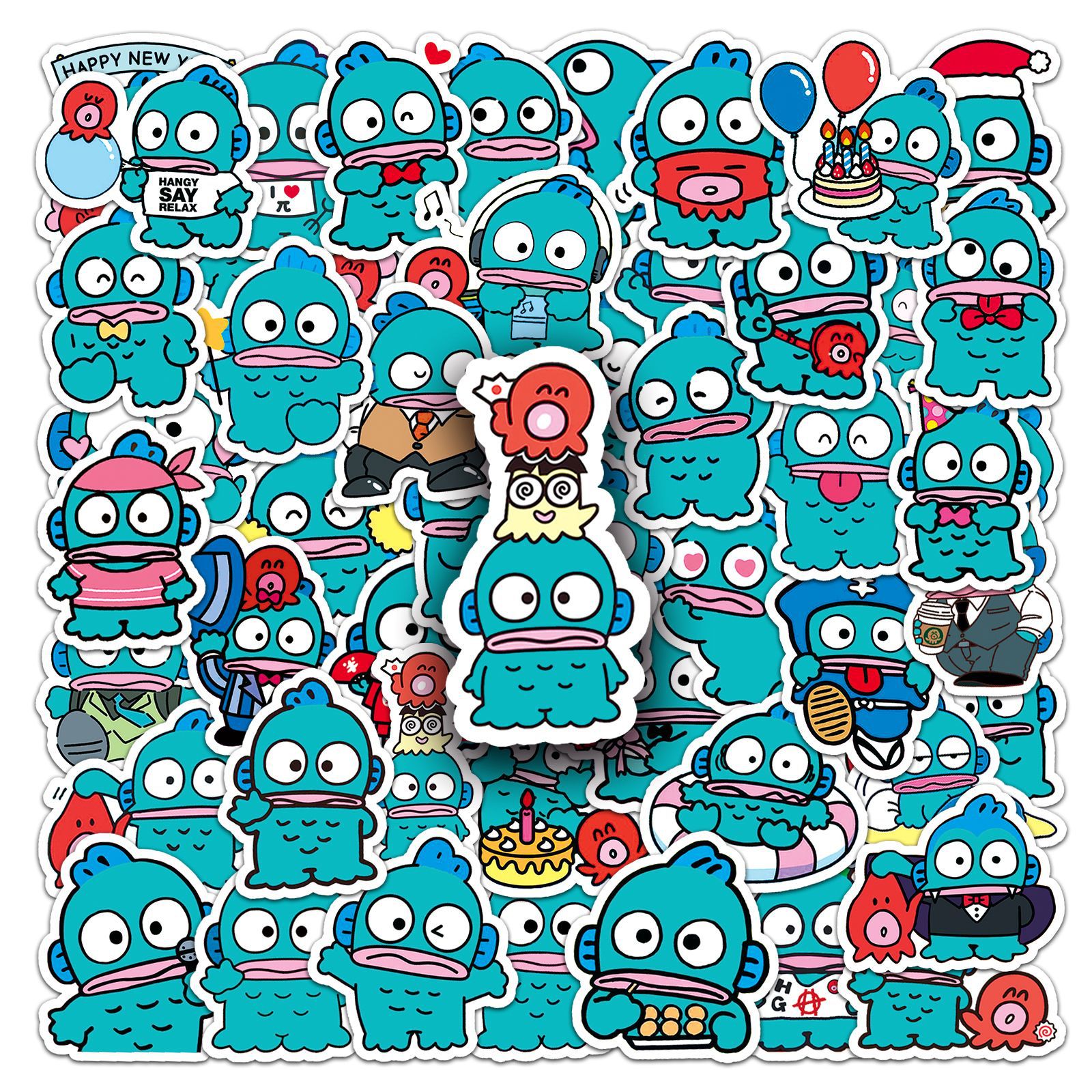 50pcs Cute Hangyodon Cartoon G - مراجعة Kids Toys Laptop وسعره