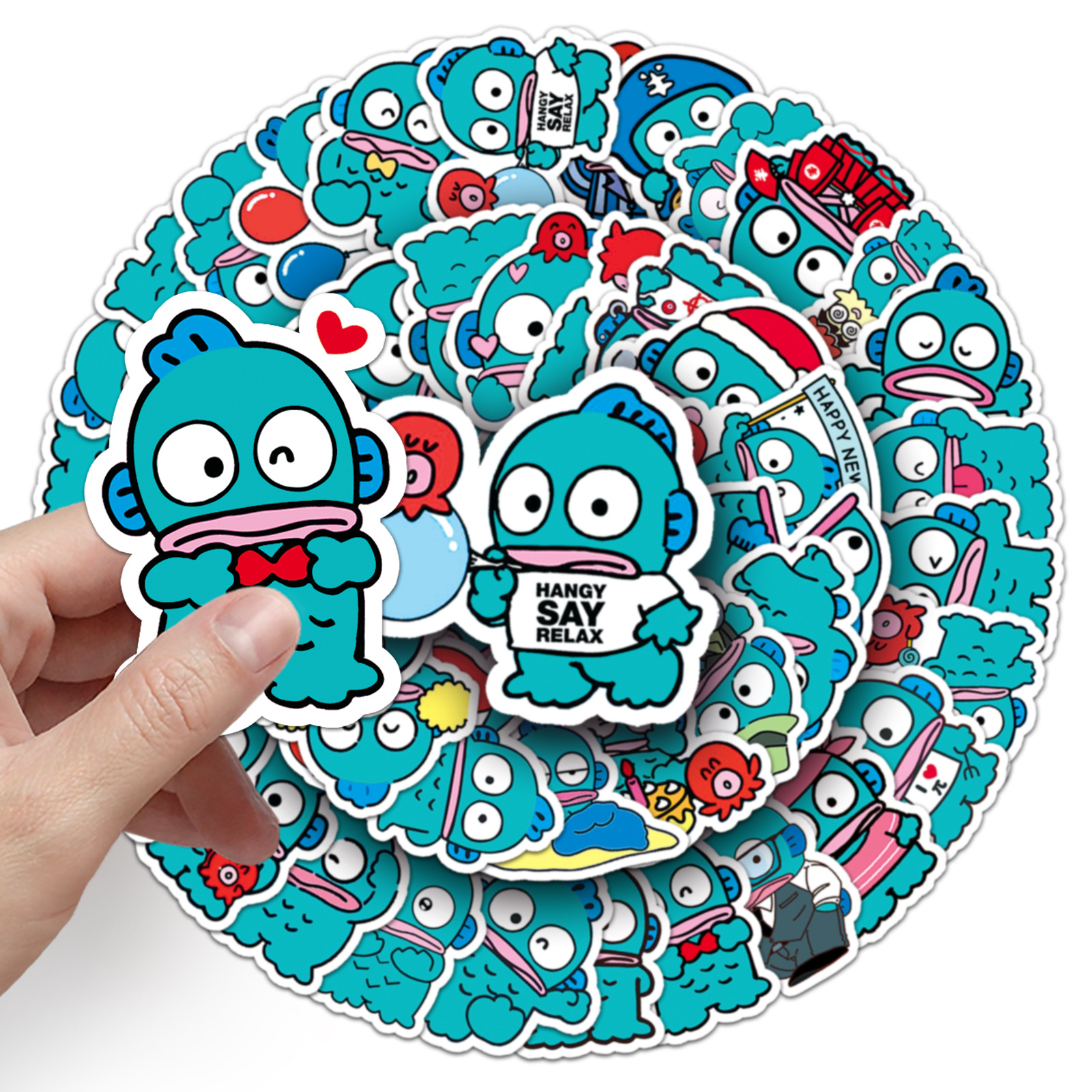 50pcs Cute Hangyodon Cartoon G - مراجعة Kids Toys Laptop وسعره