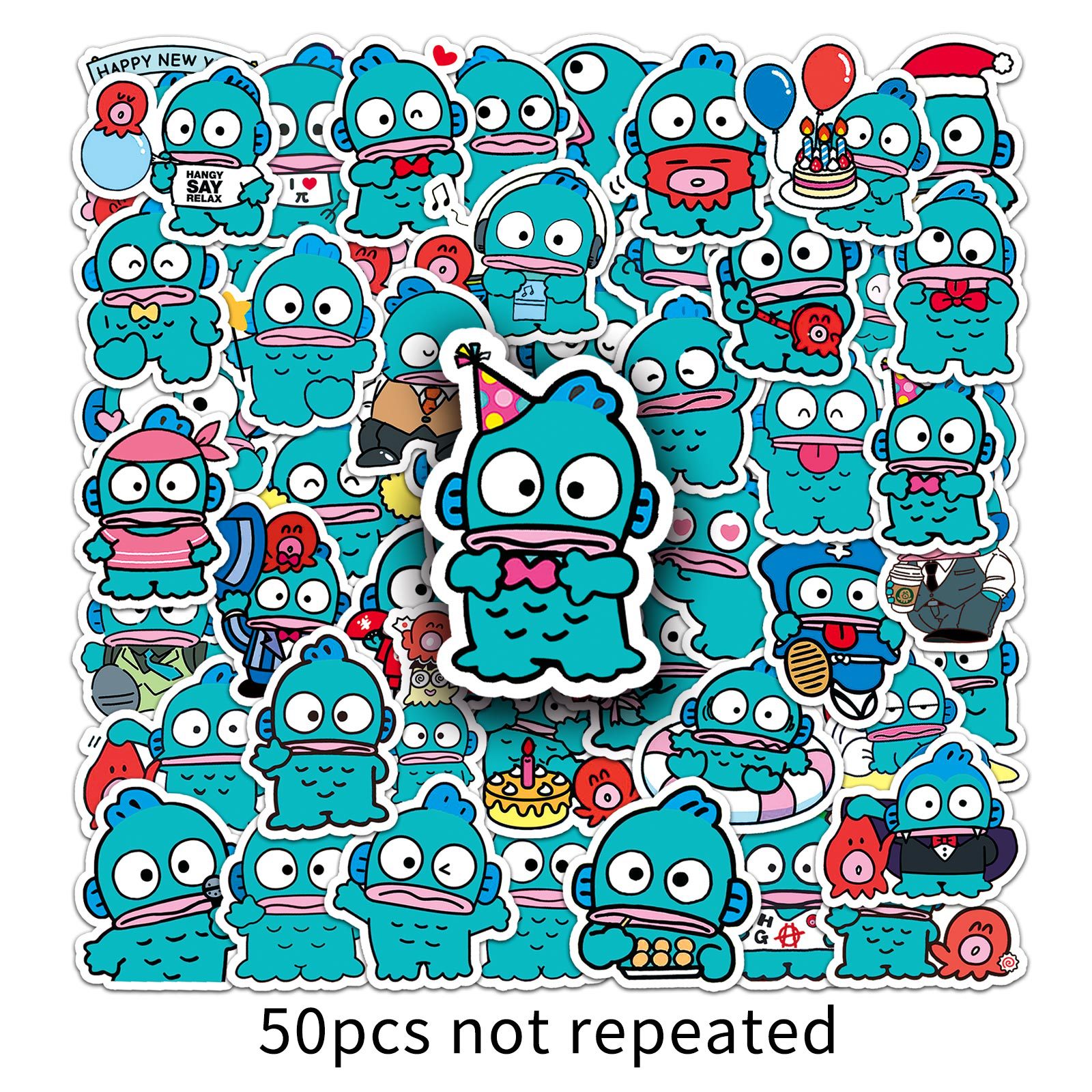 50pcs Cute Hangyodon Cartoon G - مراجعة Kids Toys Laptop وسعره