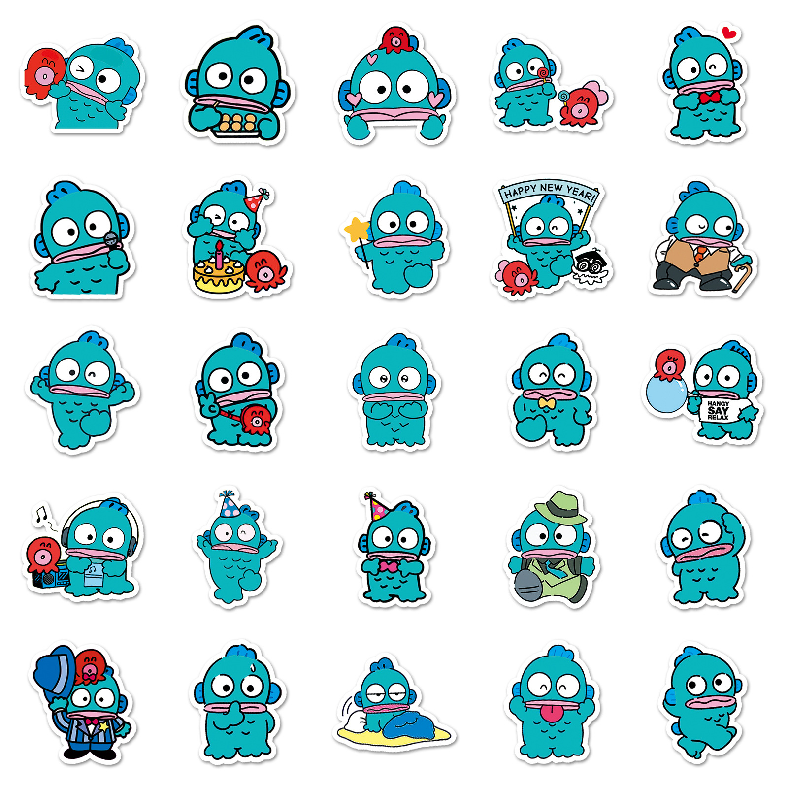 50pcs Cute Hangyodon Cartoon G - مراجعة Kids Toys Laptop وسعره