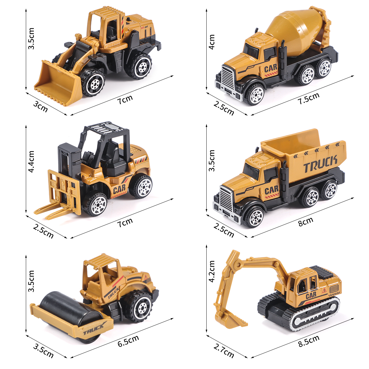 6pcs/Set Alloy Crane Truck Car - مراجعة Kids Toys Jcb وسعره