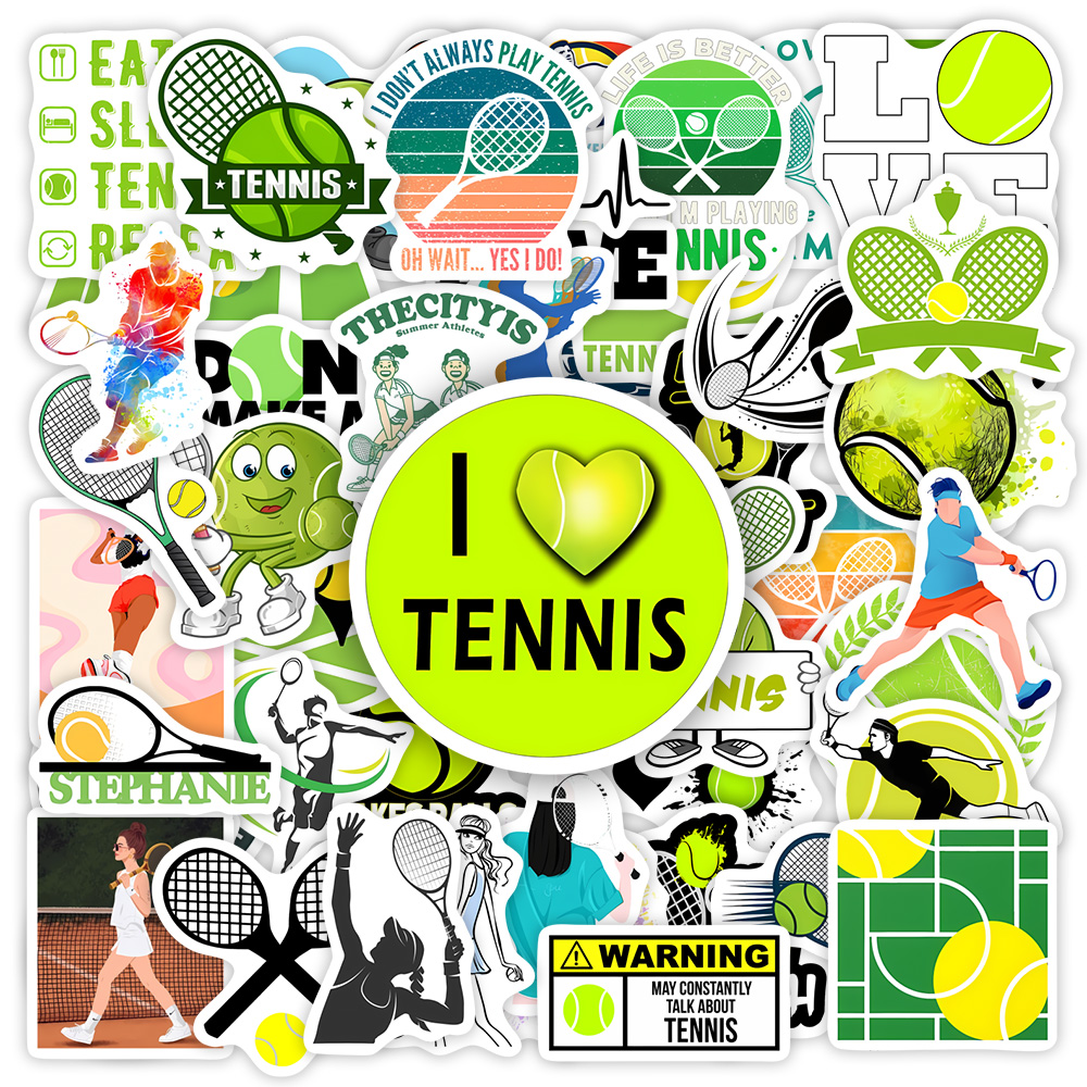 Tennis Theme Lovers Sticekrs D - مراجعة Kids Toys Laptop وسعره