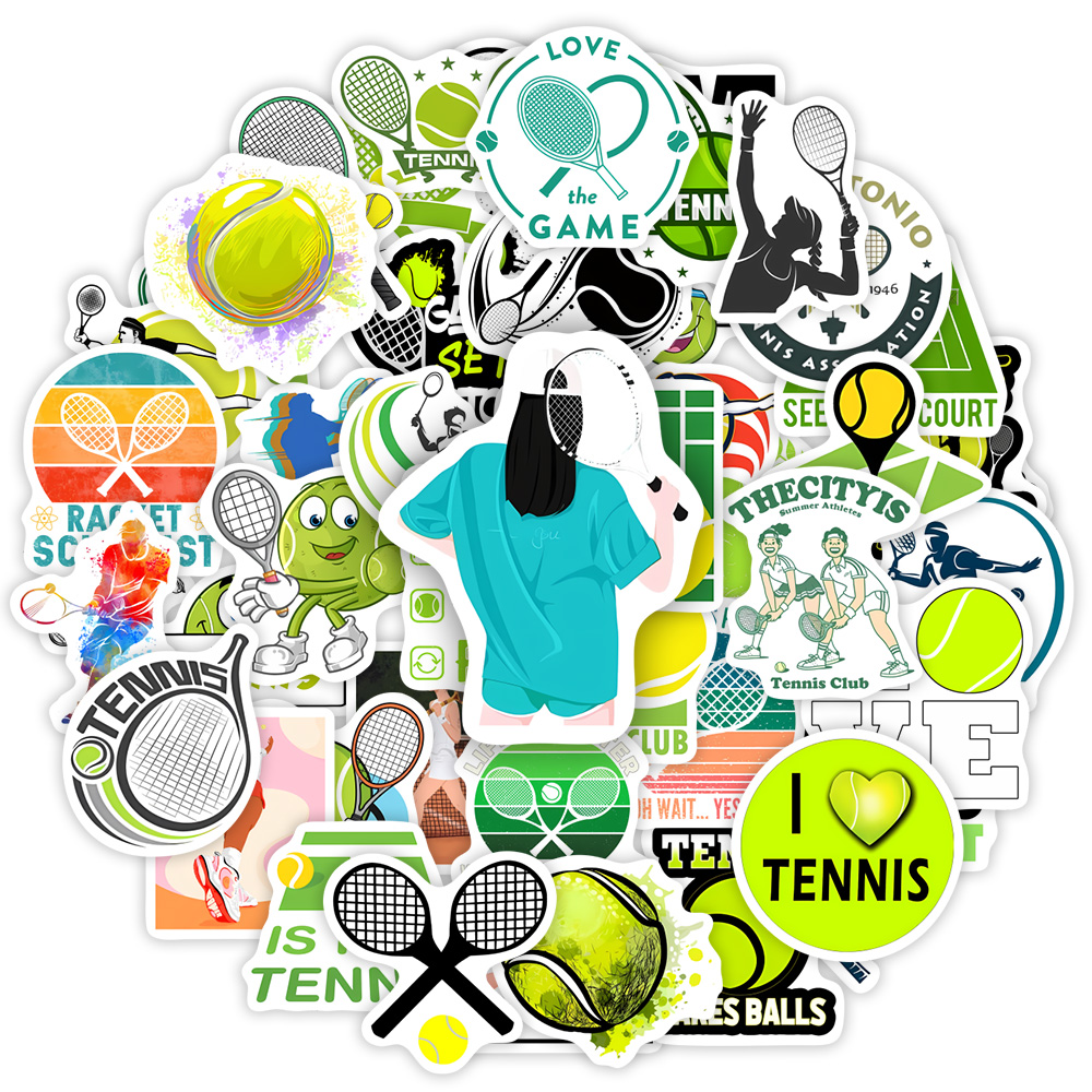 Tennis Theme Lovers Sticekrs D - مراجعة Kids Toys Laptop وسعره