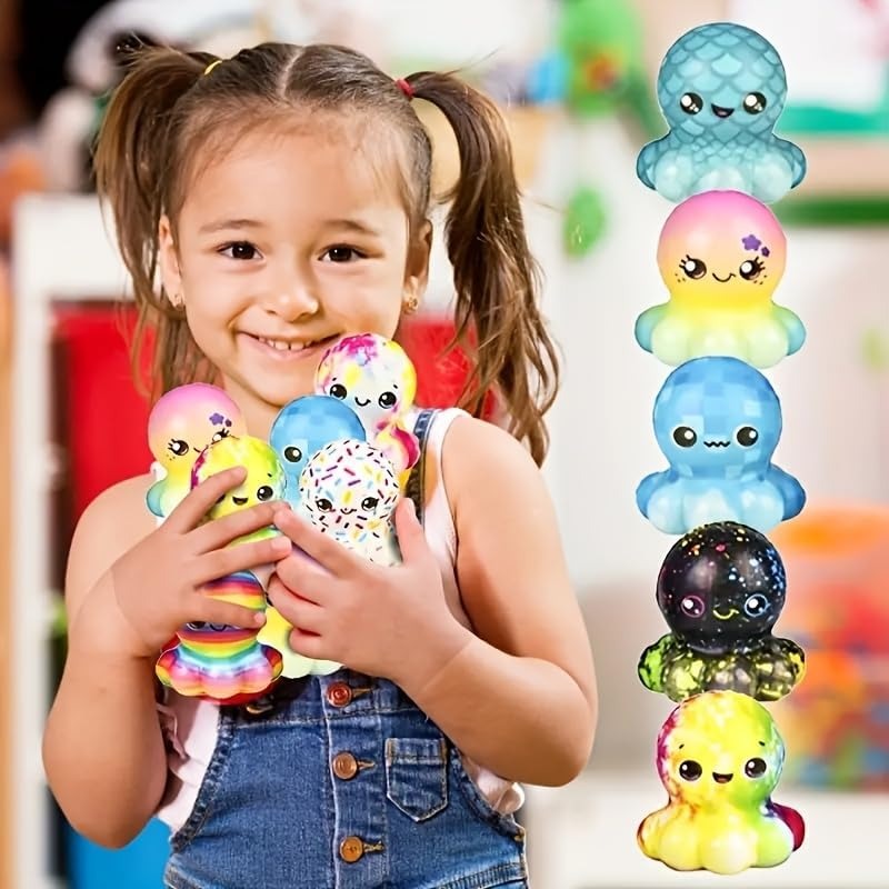 6/12PCS Octopus Slow Squishy T - مراجعة Kids Toys Basket وسعره