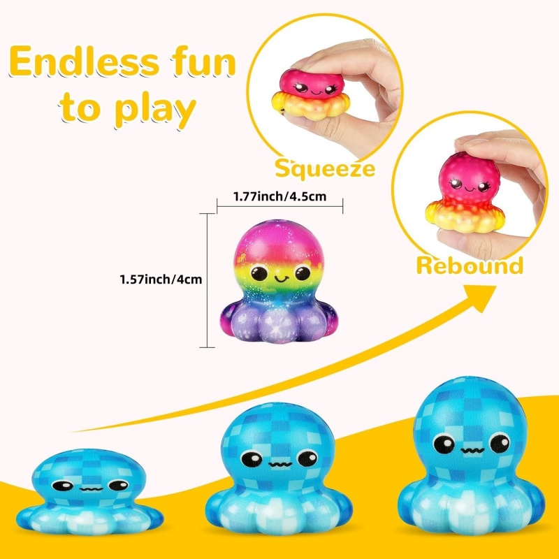 6/12PCS Octopus Slow Squishy T - مراجعة Kids Toys Basket وسعره
