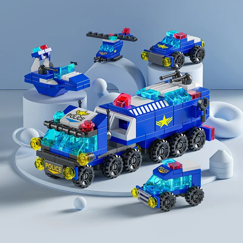 City Fire Car Building Blocks  - مراجعة Kids Toys Helicopter وسعره