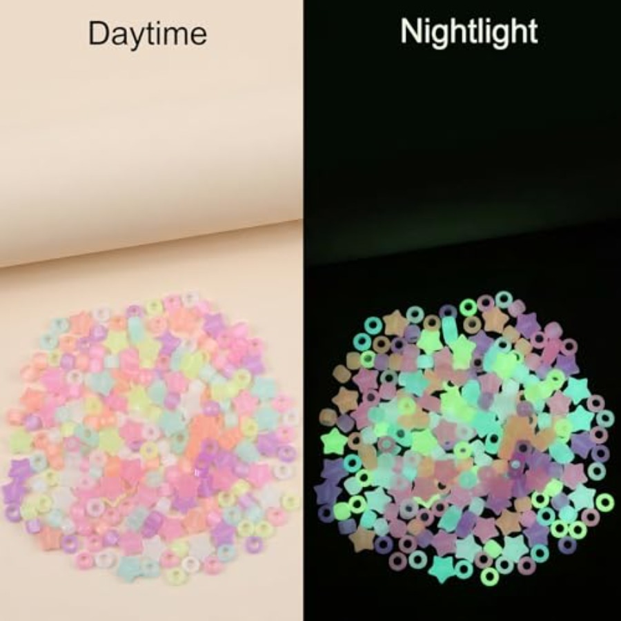 220 Pcs Glow in The Dark Beads - مراجعة Glow In Dark Stars وسعره
